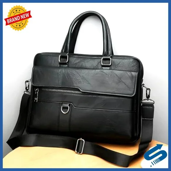 Leather Laptop Messenger Bag Professional Briefcase Crossbody Shoulder